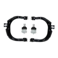 Black front upper control arm bracket set with two ball joints