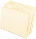Manila interior folders with 1/3 cut tab, letter-size, stacked view