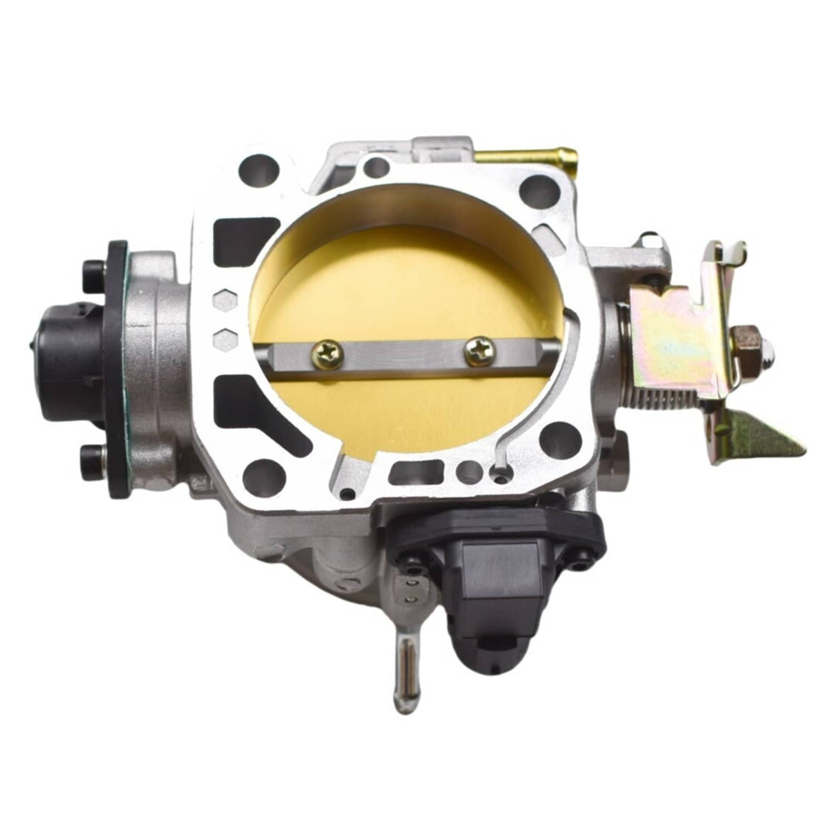 70mm throttle body with polished bore and intake manifold mounting flange