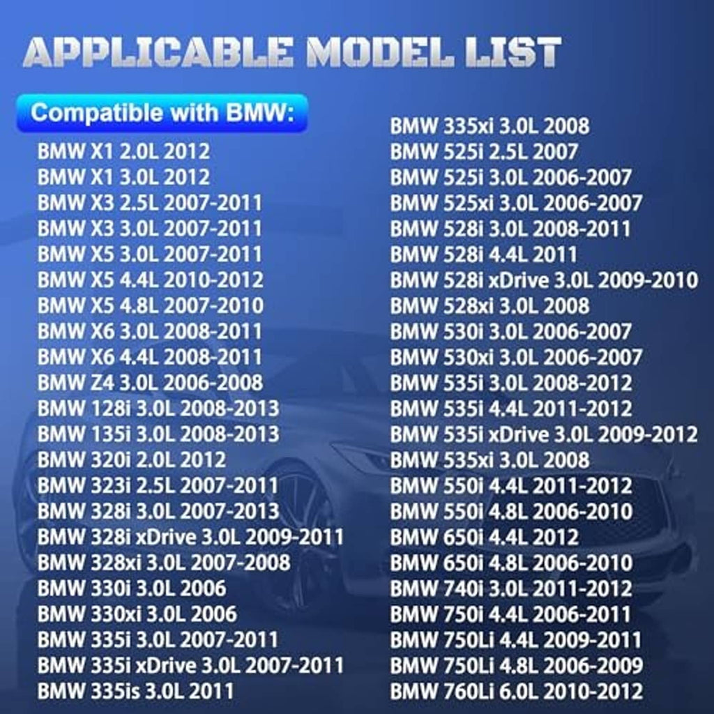 Vehicle compatibility model list for camshaft position sensor
