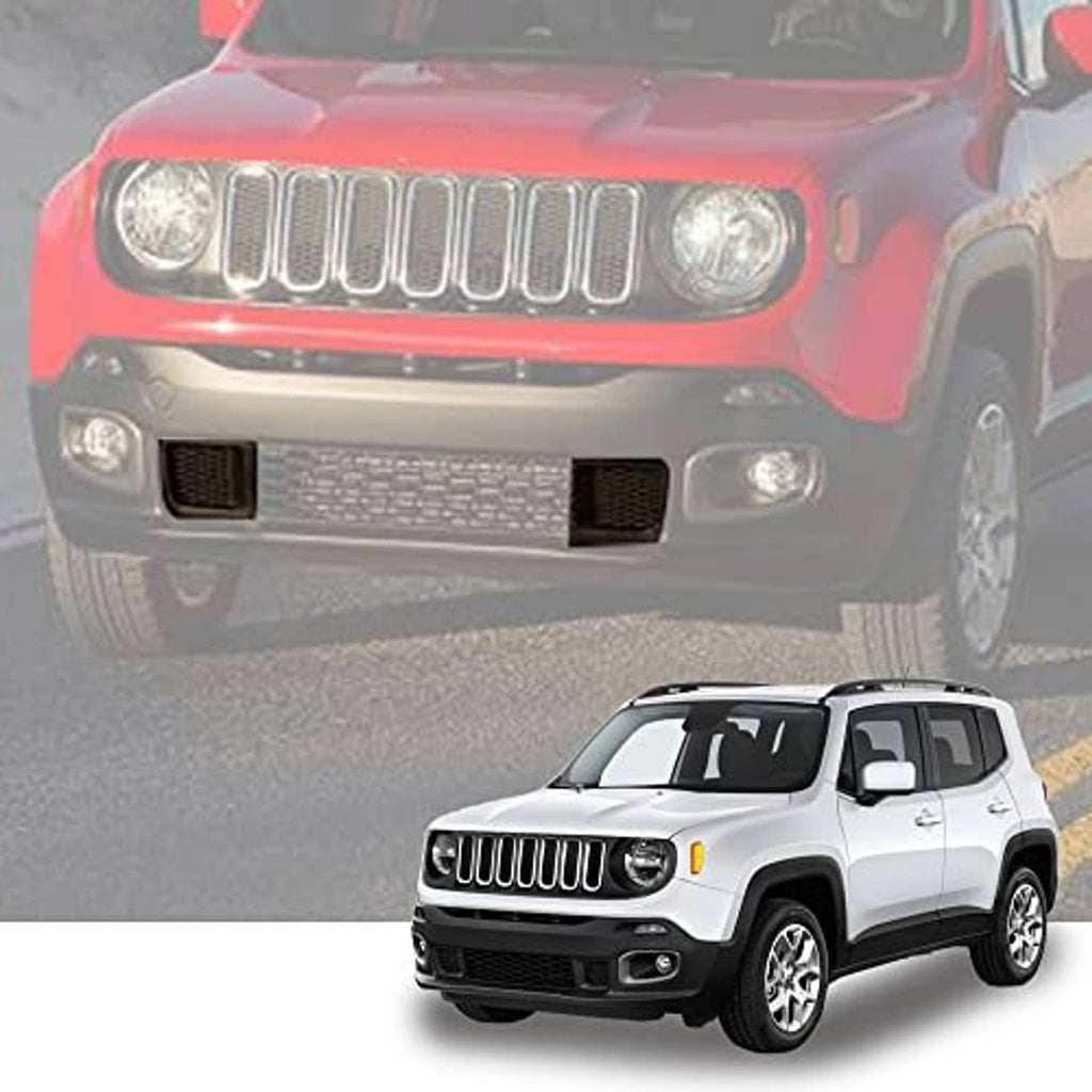 Black honeycomb bumper grille insert with water droplets around