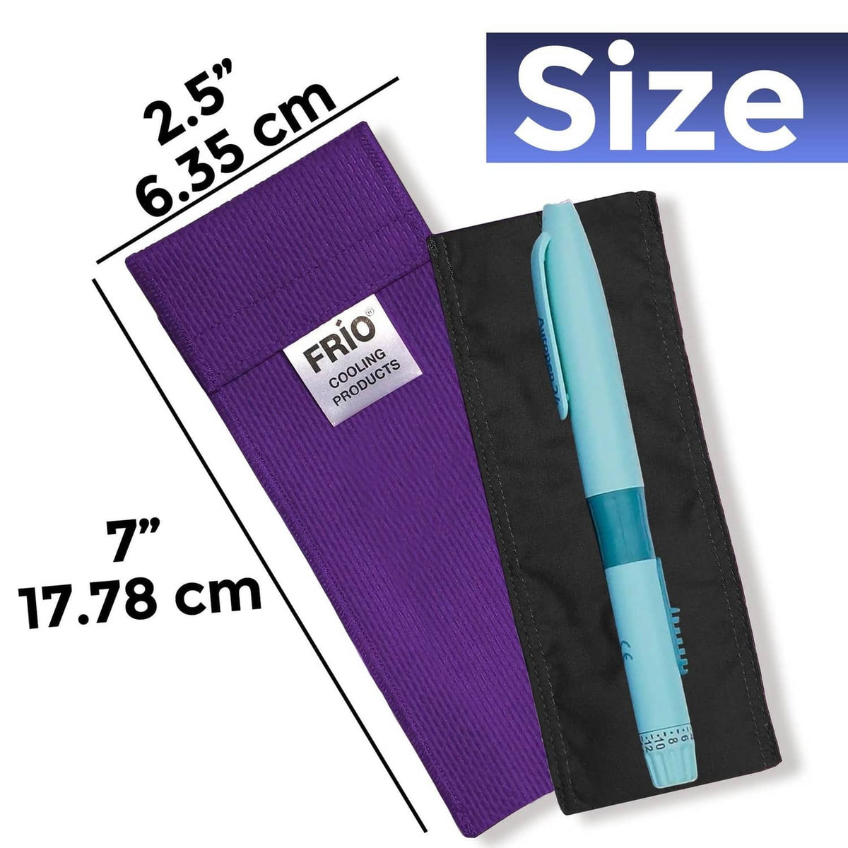 Purple FRIO cooling wallet, 7 in x 2.5 in (17.78 cm x 6.35 cm)