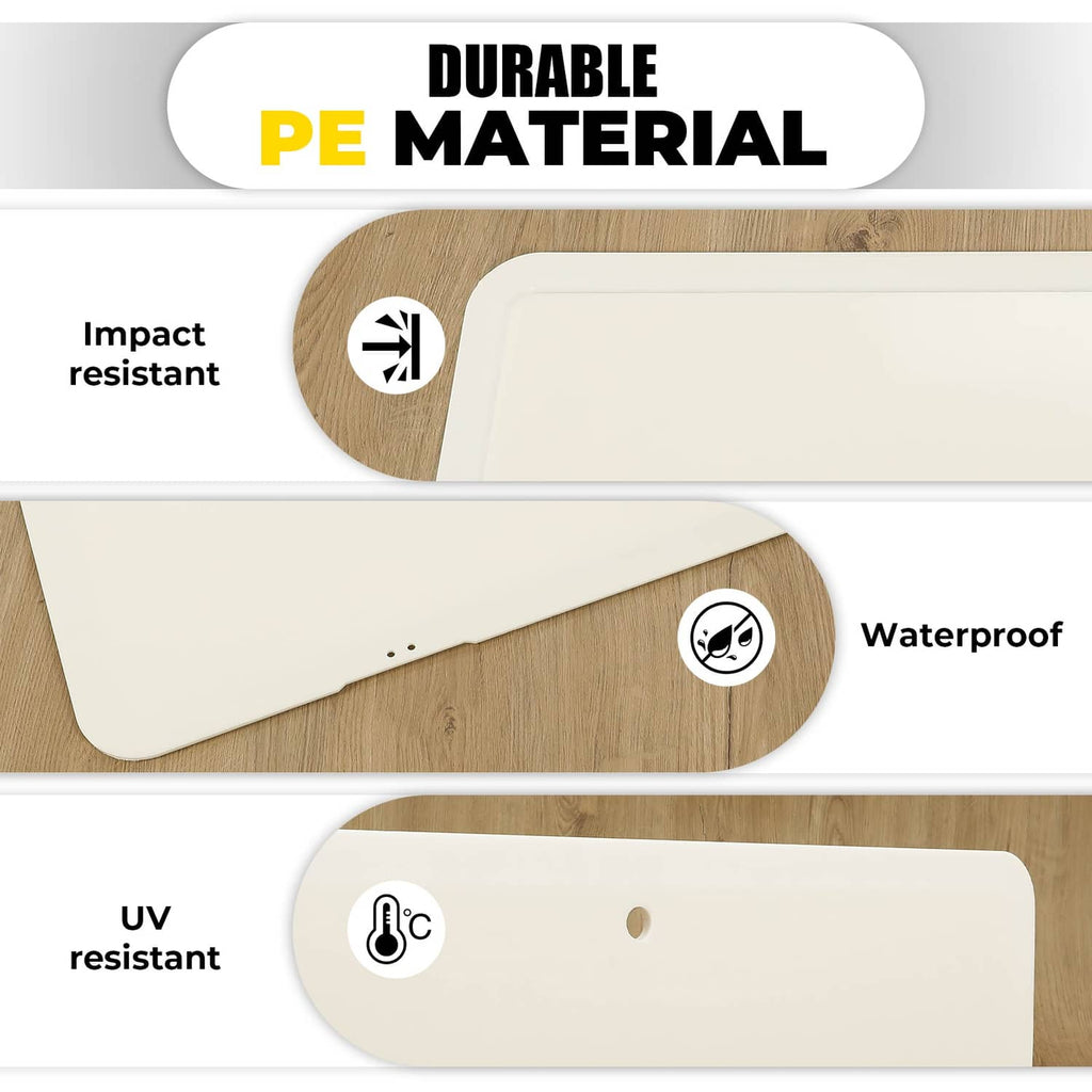 White boat locker door cover lid with waterproof, UV resistant PE material