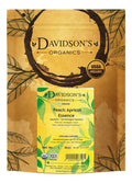 Organic loose leaf black tea pouch with peach-apricot essence, 1 lb