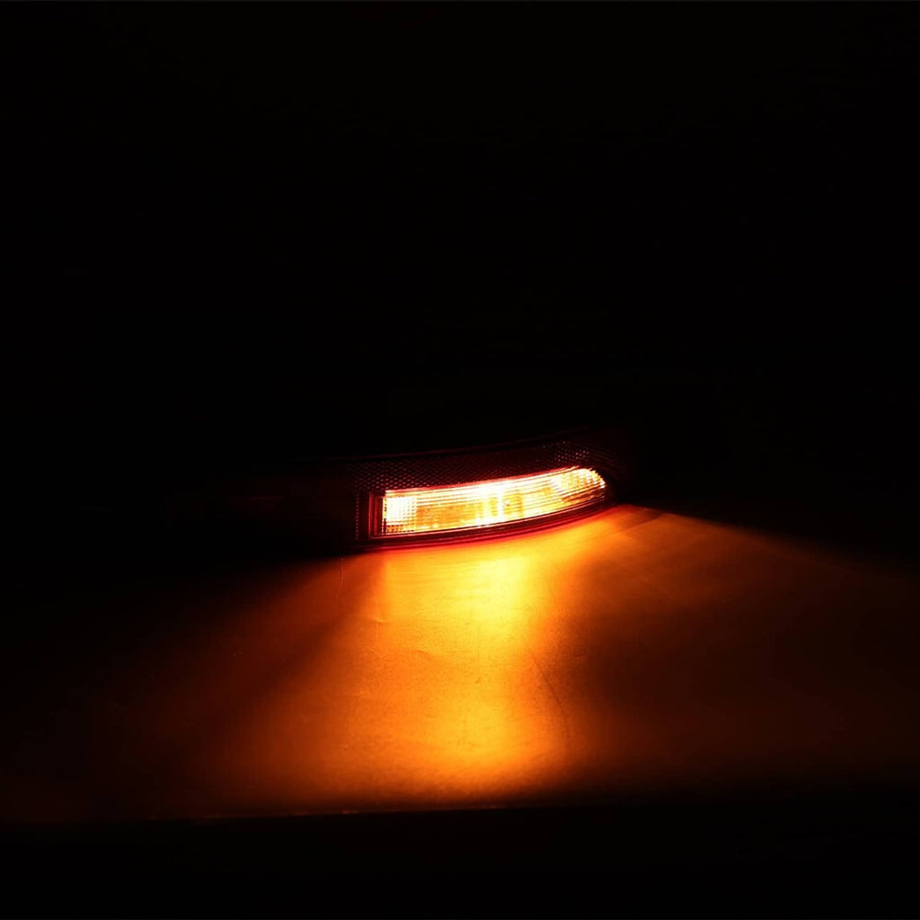 Rear tail light LED bar illuminated white, set in dark housing