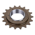 18-tooth thread-on freewheel sprocket with silver inner threads, dark bronze finish