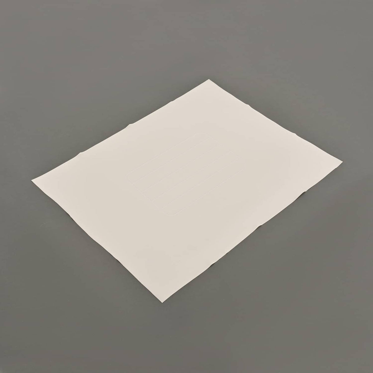 White seat back cover, flat rectangular panel