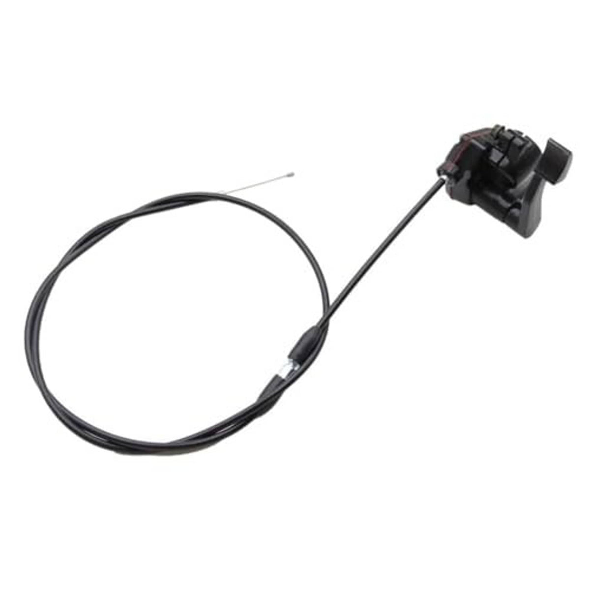 Black thumb throttle cable with right-side housing and cable end