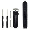 Black perforated watch band with metal spring bars, for Garmin Approach S20/S5/S6