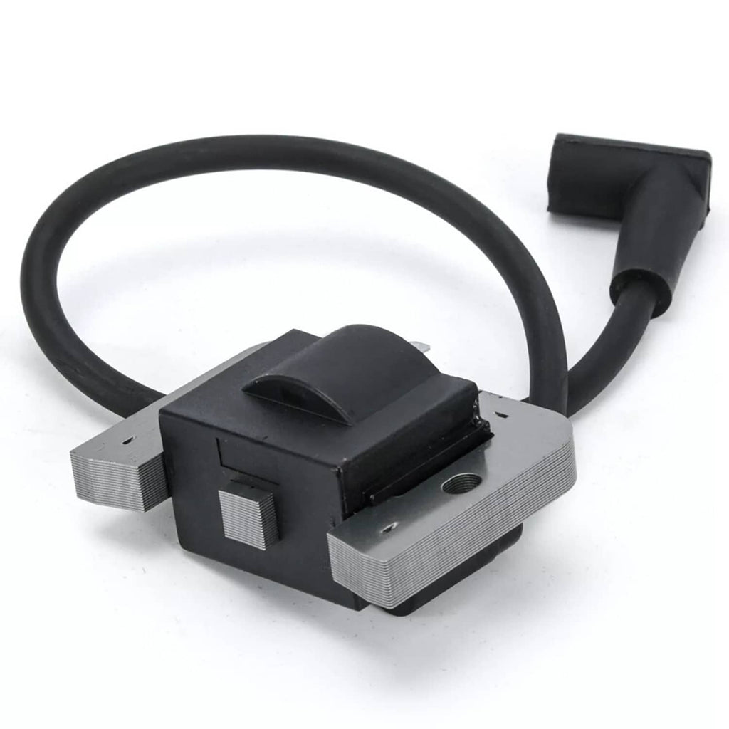 Ignition module with black coil and cable, gray mounting base with vented side blocks