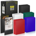 Trading card sleeves multipack with multicolored opaque textured backs and clear fronts