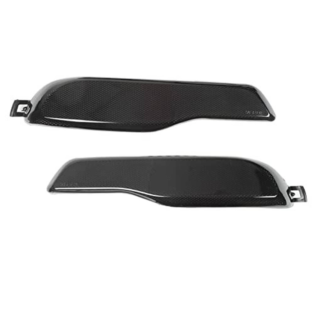 Smoky black textured rear bumper reflector lenses, two-piece set with tabs