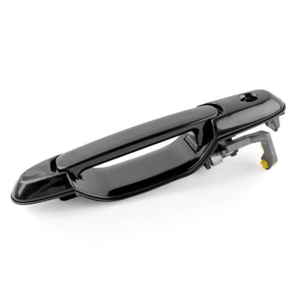 Black exterior front door handle with mounting hardware for right passenger side
