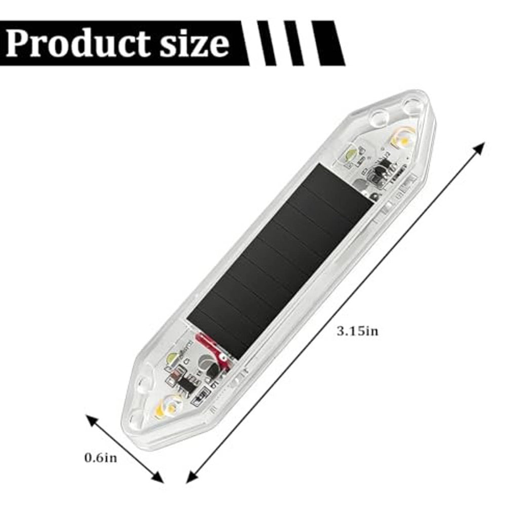 Single clear LED door warning light, slim rectangular module with mounting holes
