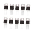 Set of 10 TO-220 negative voltage regulator chips with three-pin leads