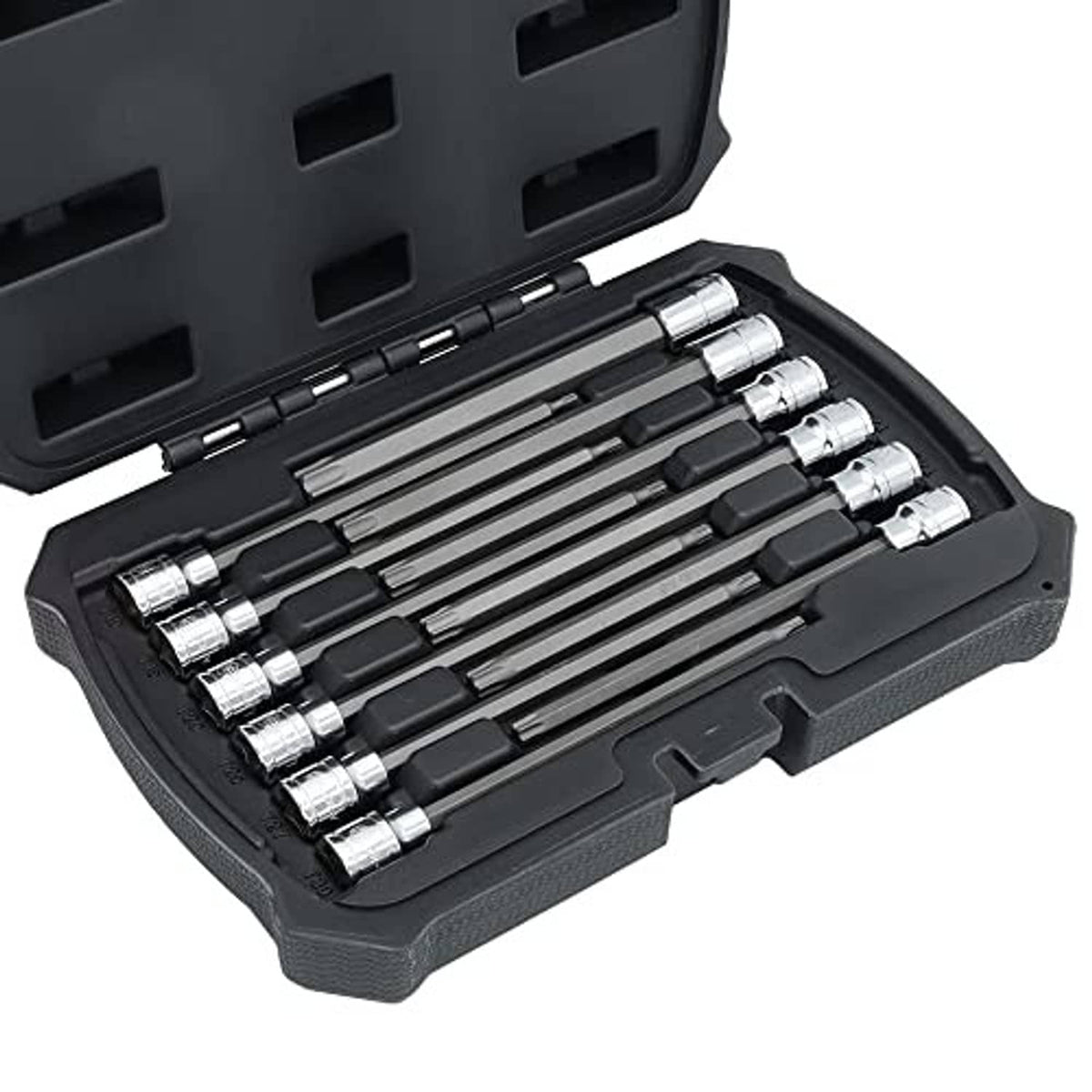 MichaelPro 3/8-inch drive Torx bit socket set in black foam case with metal sockets