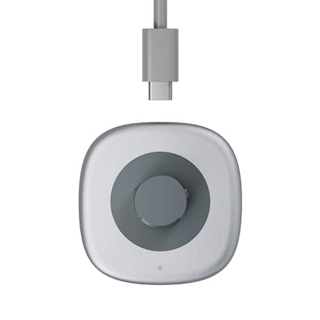 Smart ring charging dock with USB-C plug and gray round magnetic charging post