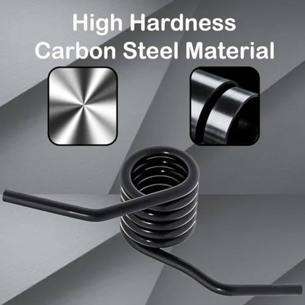 Black jack return spring tool with curved rods and a tightly wound coil