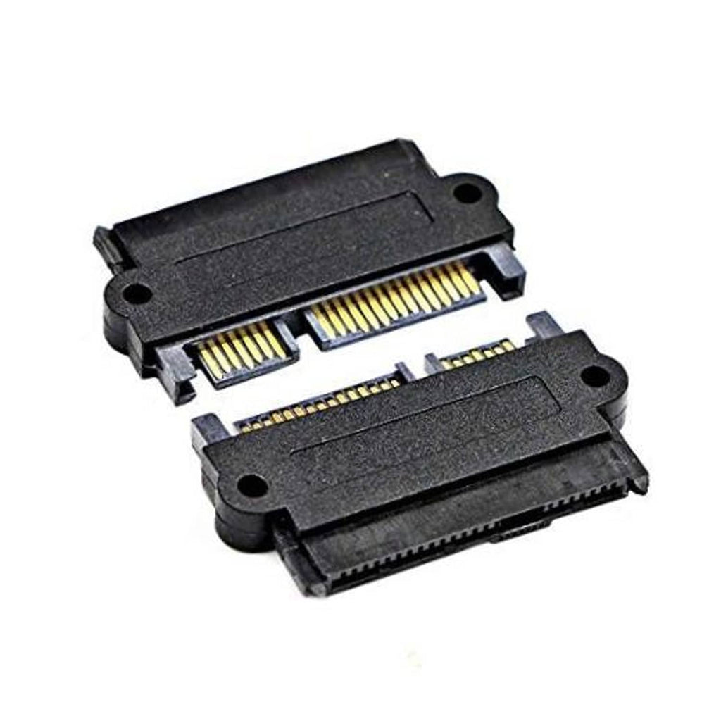 SAS to SATA hard drive adapter with gold pin connectors, black housing (pair)