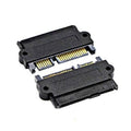 SAS to SATA hard drive adapter with gold pin connectors, black housing (pair)