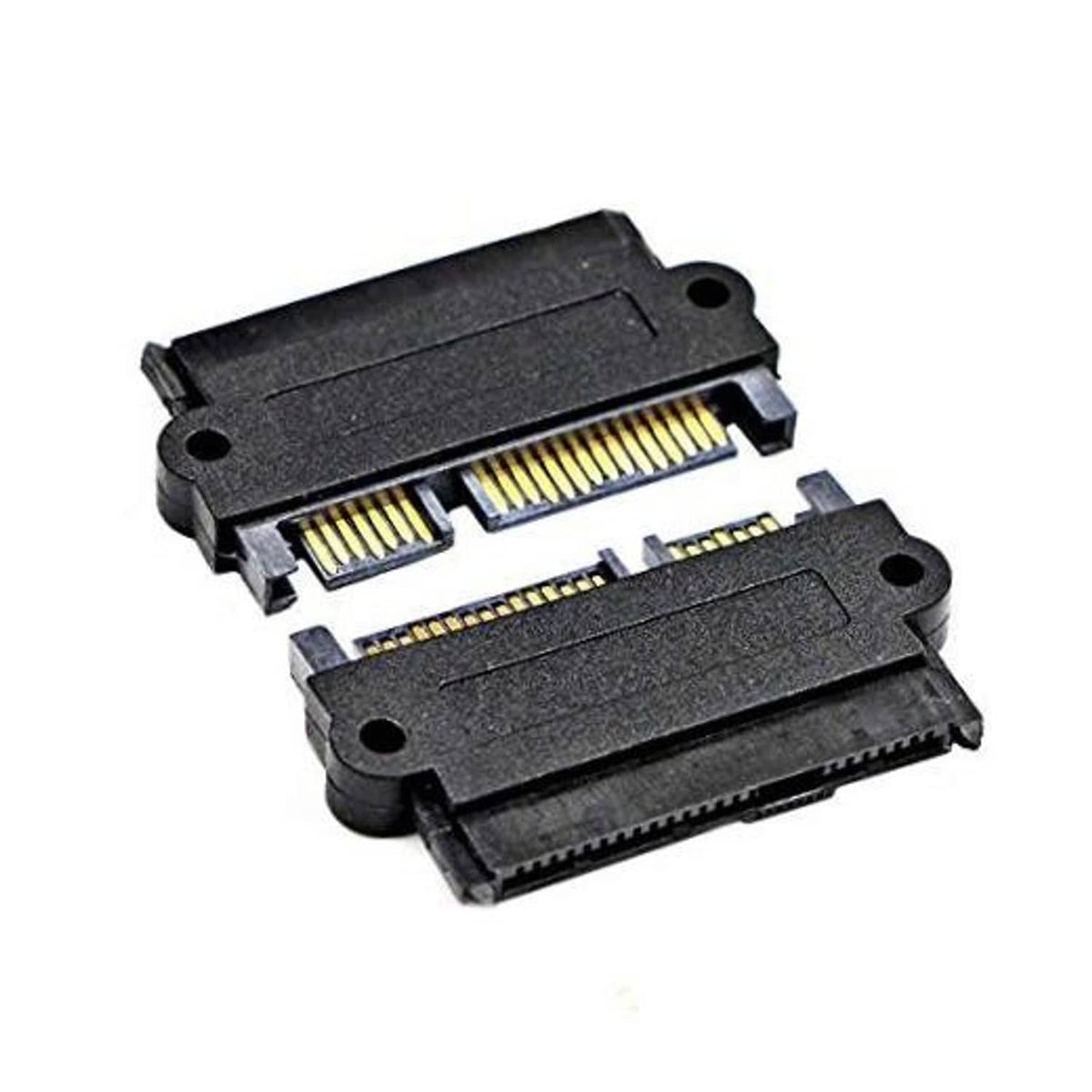 SAS to SATA hard drive adapter with gold pin connectors, black housing (pair)