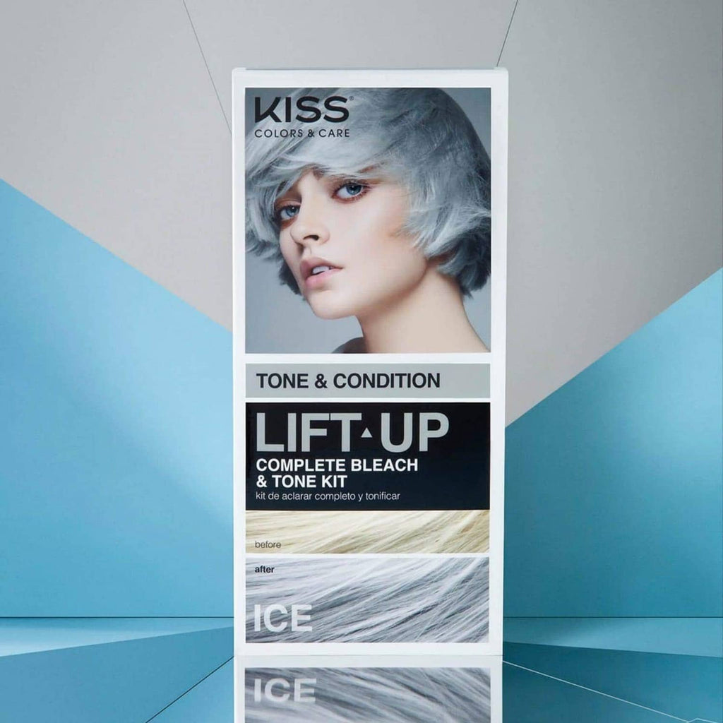 KISS Lift-Up Ice complete bleach & toner kit, Tone & Condition box packaging