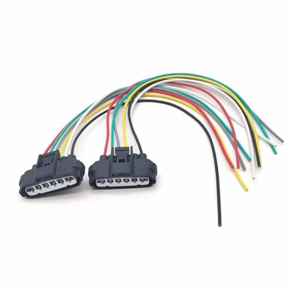 Throttle position sensor repair pigtail connectors, two harnesses with multicolor wires
