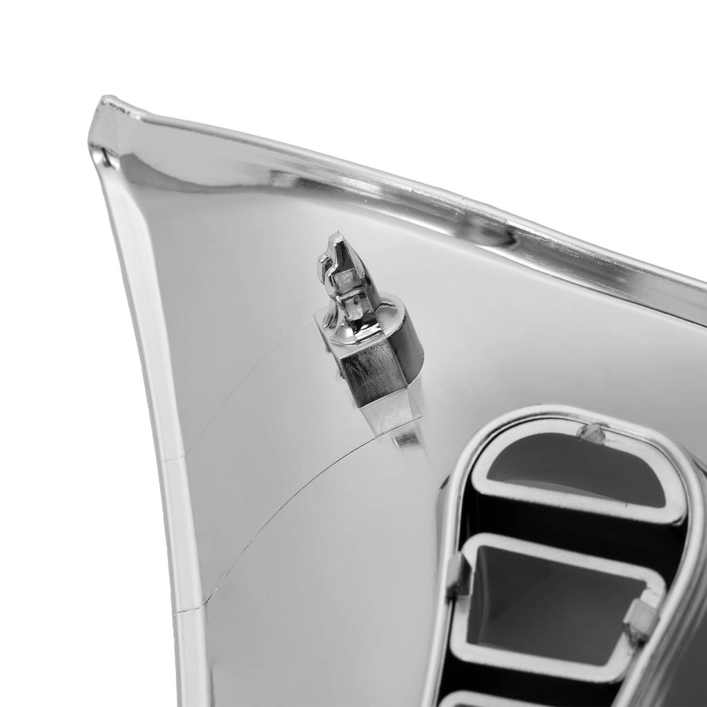 Modified triangle cover for Honda GoldWing, chrome edge with mounting clip and latch