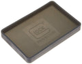 Glock OEM parts tray, dark gray with textured base and “LOCK PERFECTION” logo.