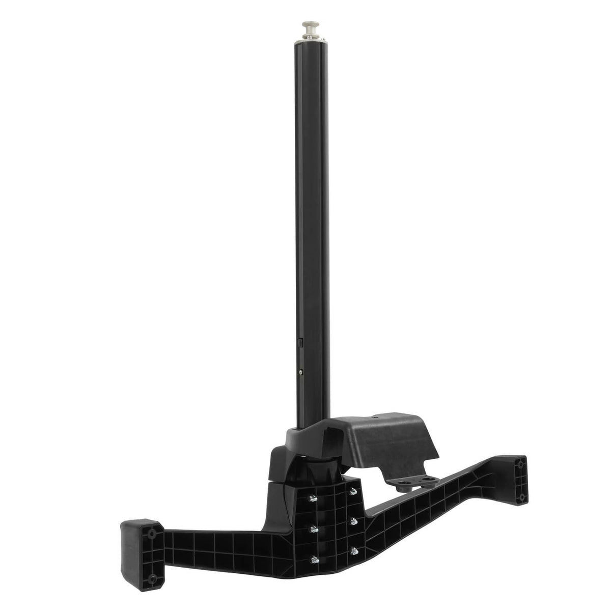 Black water ski wake pylon with U-shaped base mounts and central pole