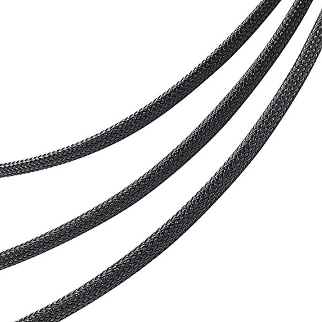 Braided sleeved 4-pin PWM fan splitter cable with black textured cable sheath