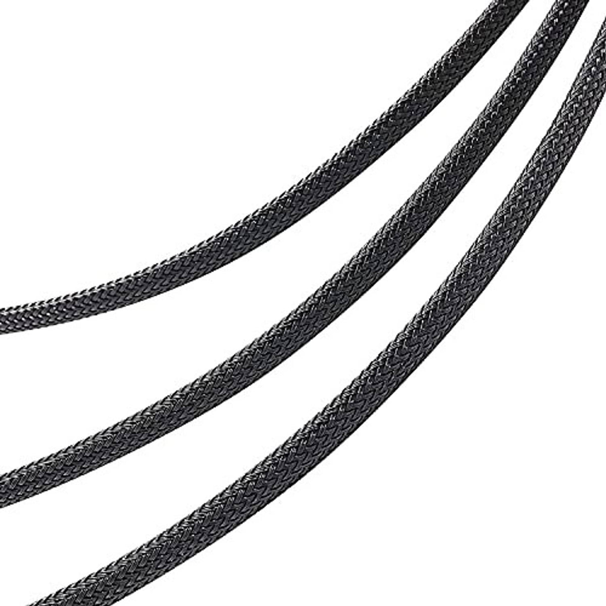 Braided sleeved 4-pin PWM fan splitter cable with black textured cable sheath