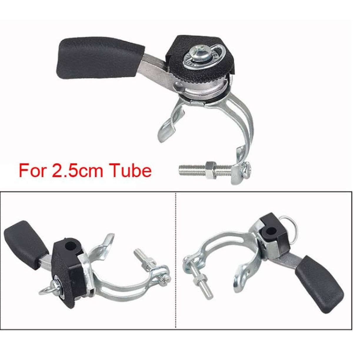 Red and black thumb throttle lever with metal clamp for 2.5 cm tube