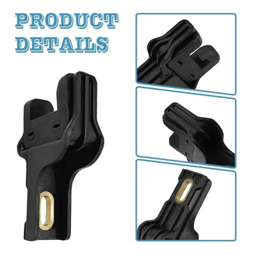 Single black upper radiator bracket insulator with gold-toned insert detail