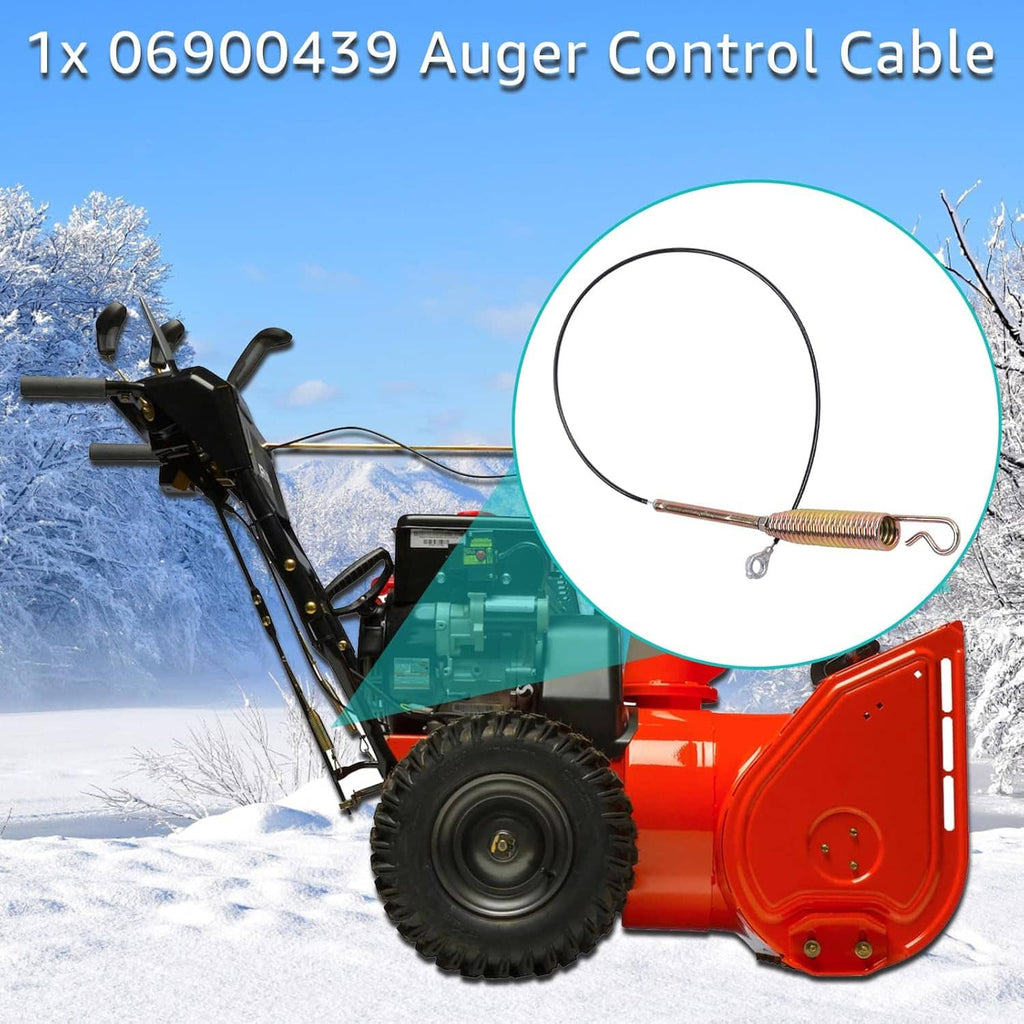 Auger control cable assembly with black wire and coiled copper spring