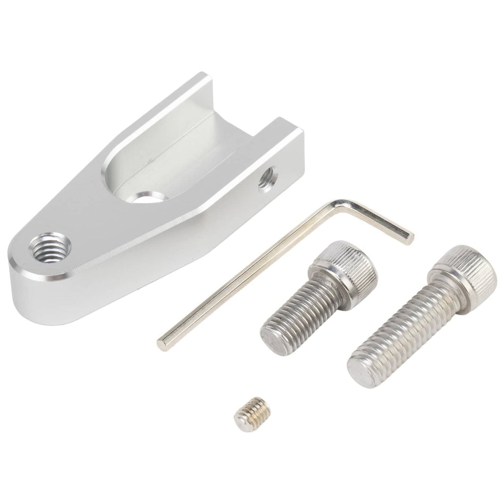 Silver mounting bracket with threaded holes, two screws and hex key included