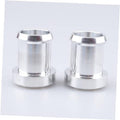Stainless steel weldable hose barb tail fitting with flange rim, two-pack