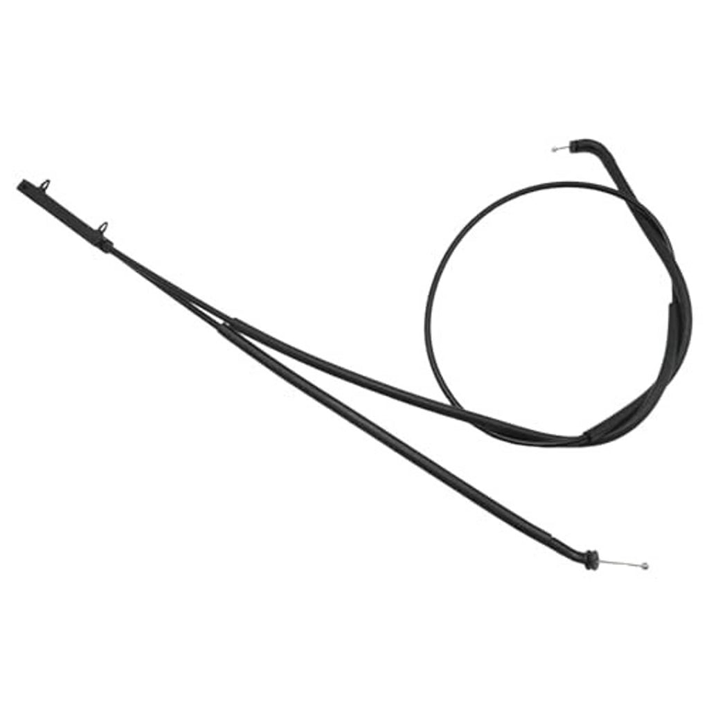 Black hood latch release cable with looped wire and two cable ends