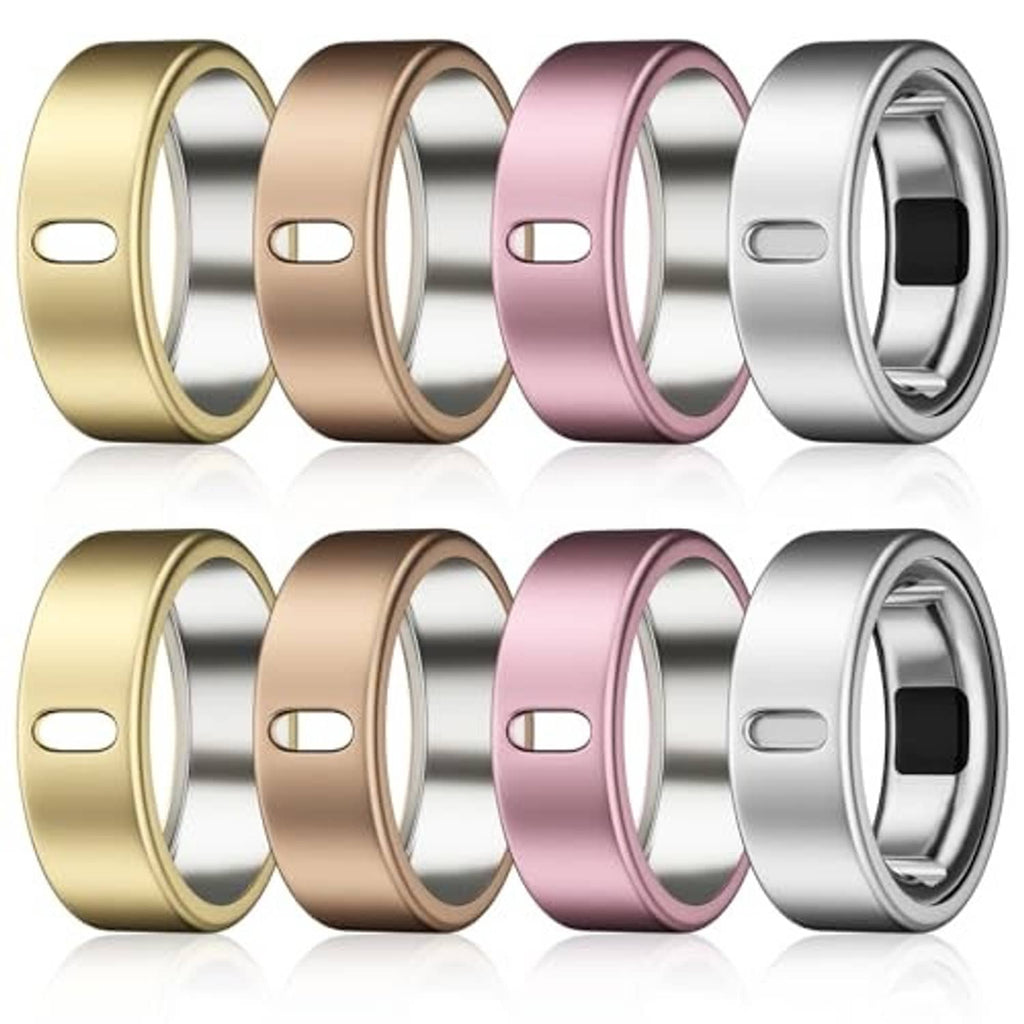 TPU ring covers set in gold, rose gold, pink, and silver with side cutout