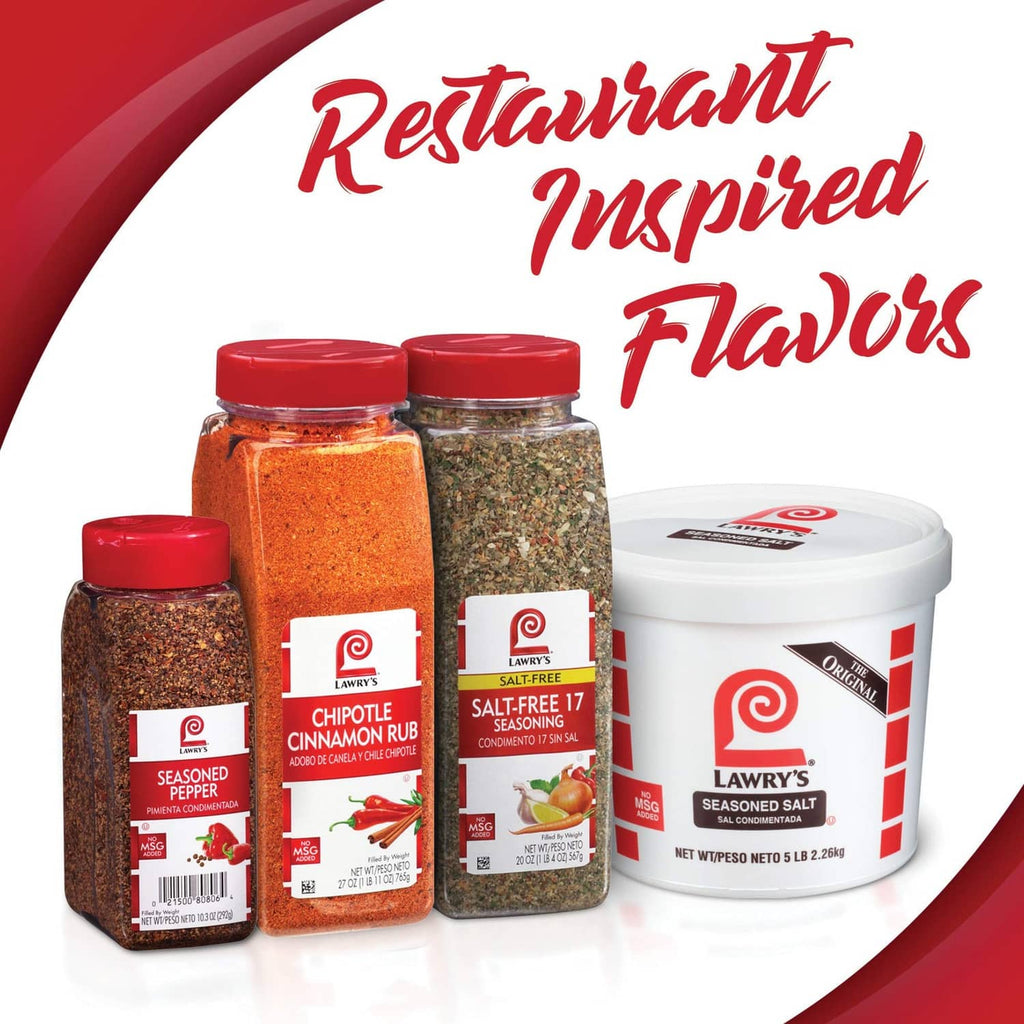 Assorted Lawry's seasoning bottles with Mango Habanero Wings Mix shown