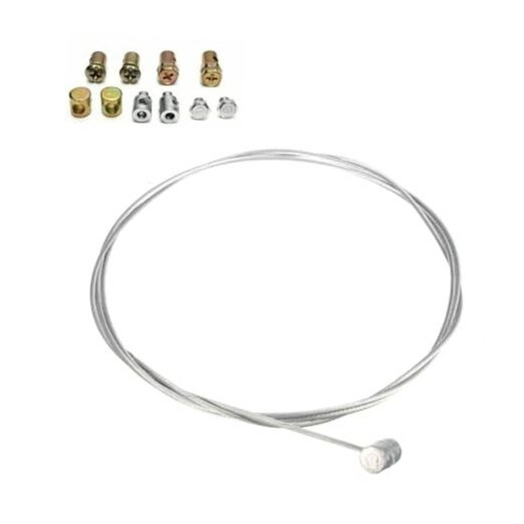 Brake and clutch cable repair kit: looped steel cable with connector ends