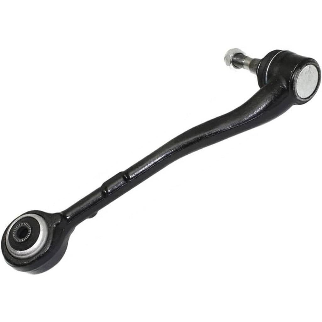 Black control arm with rubber bushing and exposed ball joint end