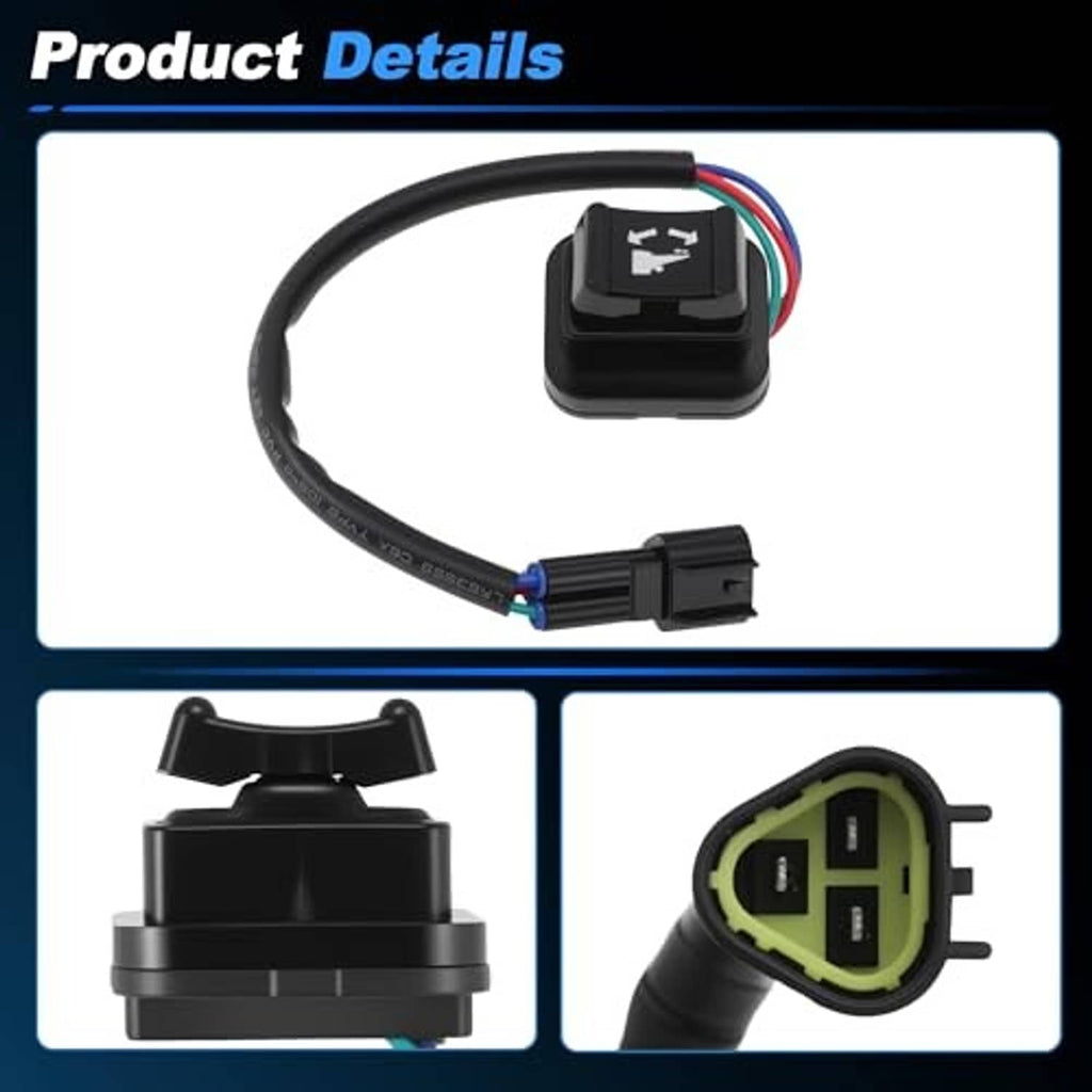 Boat trim & tilt switch set with black housing and connector plug details
