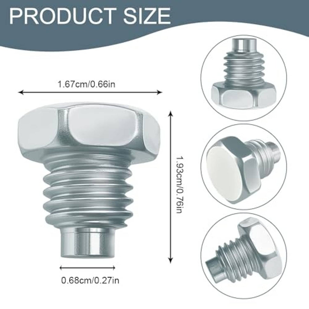 Threaded hex head jack handle bolt dimensions, product size diagram