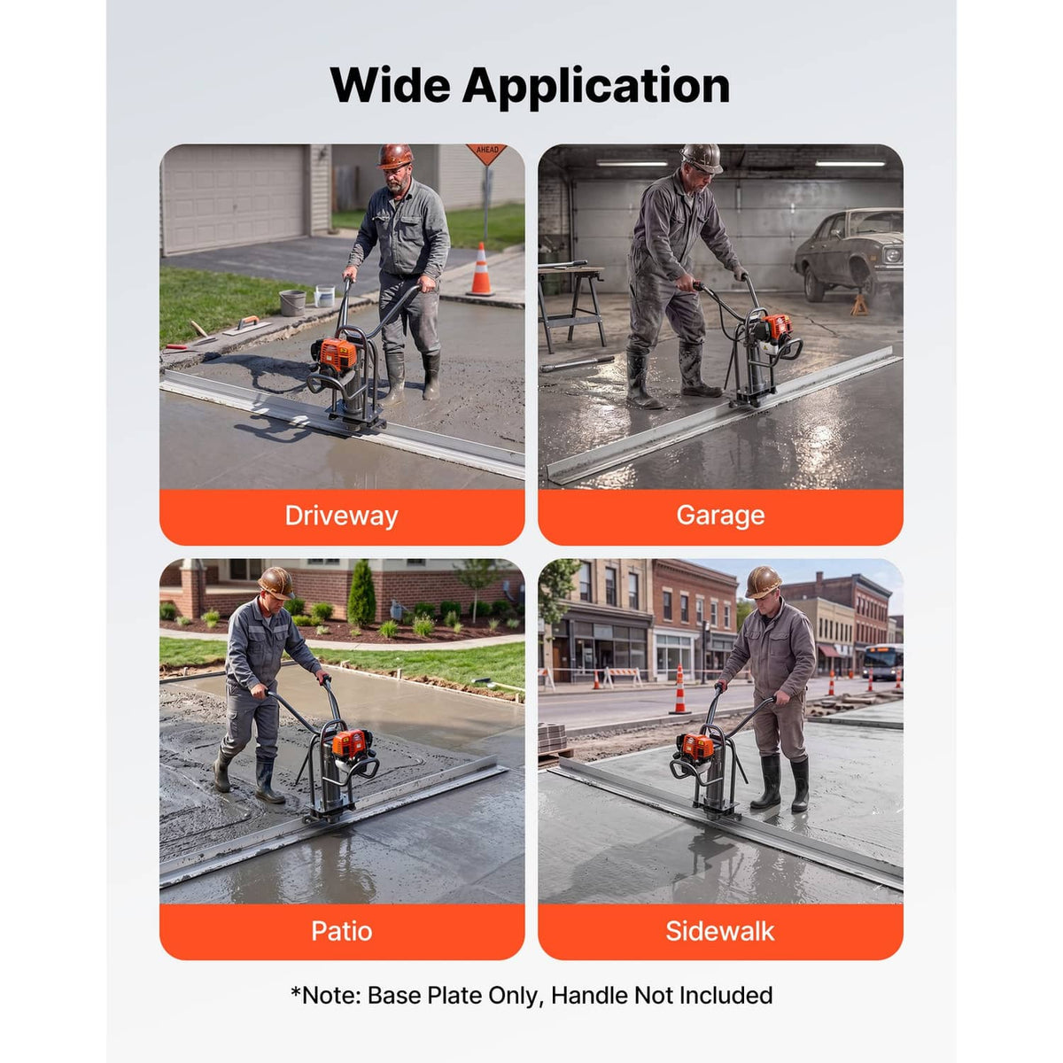 Concrete screed blade used for driveway, garage, patio, and sidewalk leveling