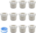 White PVC threaded pipe fitting adapters, multiple 3/4 male to 1/2 female connectors