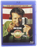 Blu-ray case with 25th Anniversary Edition artwork featuring Robin Williams holding a microphone