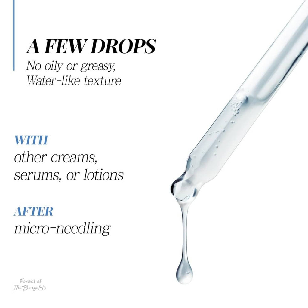Clear EGF serum drop with water-like texture for skincare