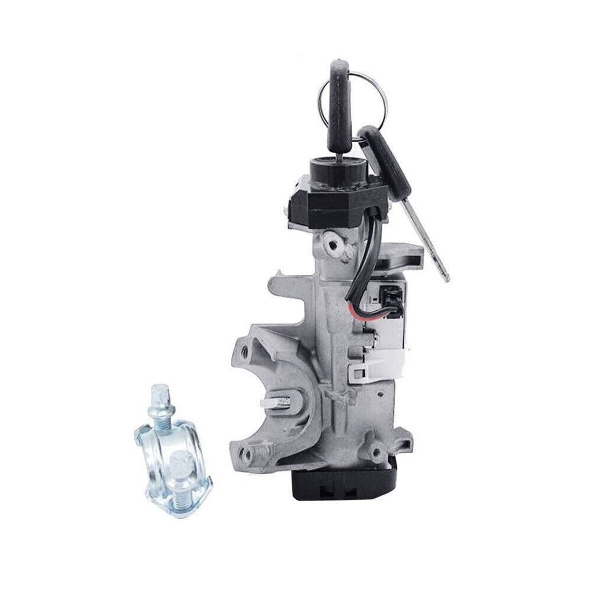 Ignition switch cylinder lock with key cylinder and metal ignition keys