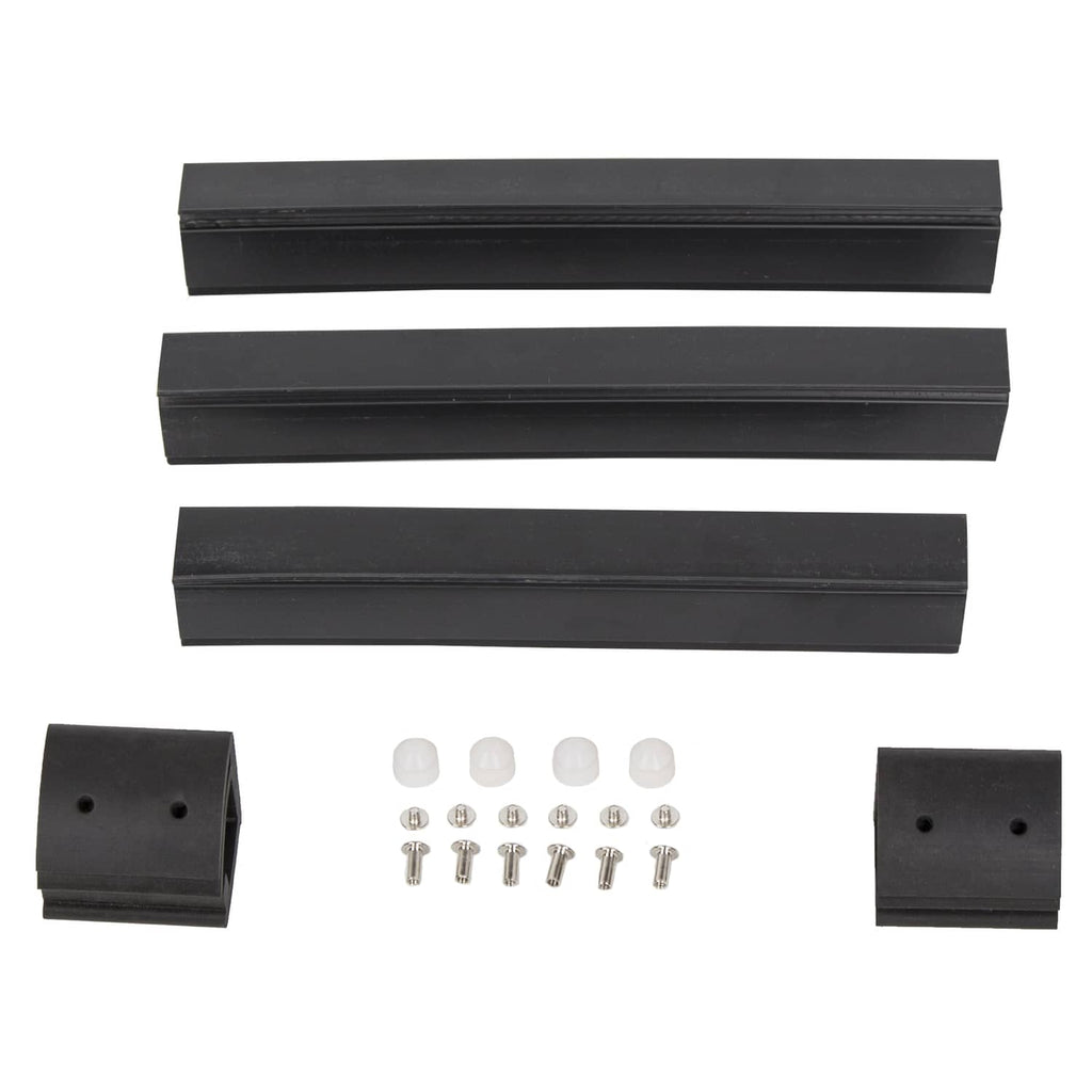 Tinted folding golf cart windshield windscreen kit, dark panels, brackets, screws